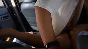 Car sex, my Japanese Pinay stepsis begs for public banging