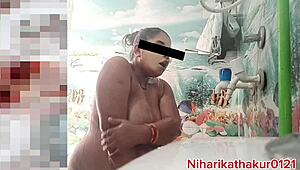 Banging Pussy Hard in Bathroom Solo Action