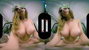 VRCosplayX Dani Jensen as Poison Ivy gets bent over hard