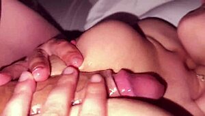 sneaky and slippery, wanna try this big boob fuck on bed?