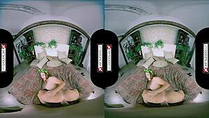 VRCosplayX Dani Jensen as Poison Ivy gets bent over hard