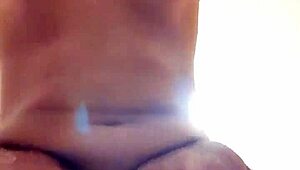 Standing up with a beautiful amateur in a homemade scene.