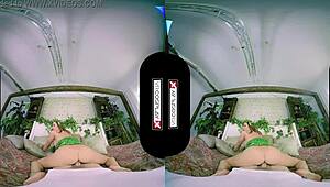 VRCosplayX Dani Jensen as Poison Ivy gets bent over hard