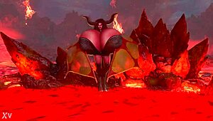 Happy Halloween From Maggie Showing Off Huge Big Tits in Festive Style