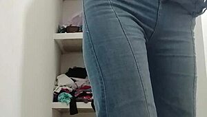 Hot teen18 strips naked for camera while teacher watches, damn!