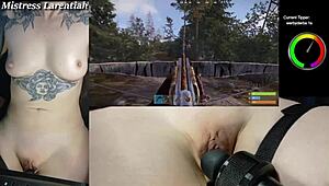 Naked streamer overwhelmed by chat's vibrator teasing