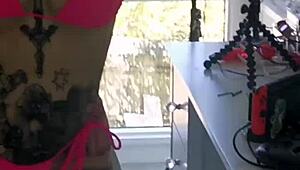 Melody Radford Tries On Micro Bikini Showing Huge Tits