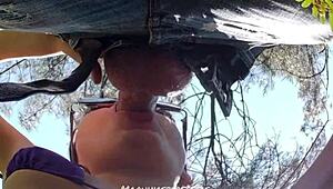 backstage pov blowjob turns into deepthroat surprise for horny cameraman