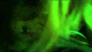 Blonde beauty shares smoke with partner in steamy moment