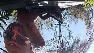 backstage pov blowjob turns into deepthroat surprise for horny cameraman