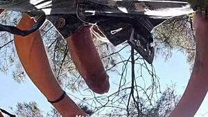 backstage pov blowjob turns into deepthroat surprise for horny cameraman