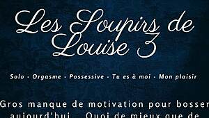 Louise sighs deeply in this french solo audio series, exploring european expressions quietly