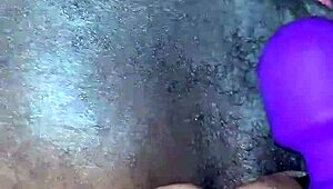 ebony wife explores amateur toys