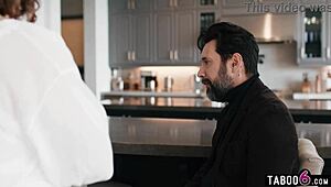 Big ass Sophia Burns surprises ex-friend's boyfriend with cowgirl riding