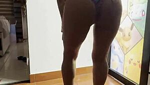 Hey, check this Latina showing off her big ass while dancing!