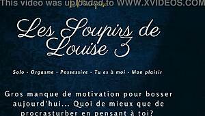 Louise sighs deeply in this french solo audio series, exploring european expressions quietly