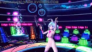 Hatsune Miku's big tits bounce in her revealing bunny costume – or is it nude?