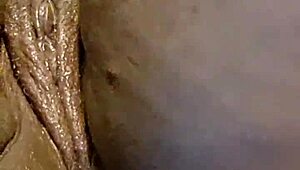 hey, have you seen this ebony wife pleasing her ass with toys in a wild solo session?