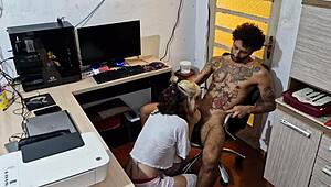 I woked up horny and begged my half-brother to fuck me hard