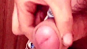 I gave a short handjob to his foreskin but it was so intense I couldn't stop masturbating alone at home.