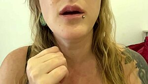 This curvy mature milf with tattoos indulges in gummy bear vore fetish. She swallows them with dirty talk.