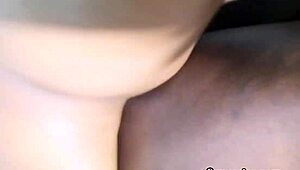 ebony girl with big ass rides cock hard in homemade fun