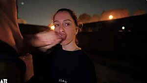 Slutty Teenie Gets Risky Public Facial in Wild Outdoor Action, Oh Yeah!