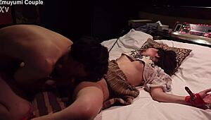 Busty Japanese beauty convulses near fainting from intense cunnilingus. Her wild climax shows pure ecstasy!