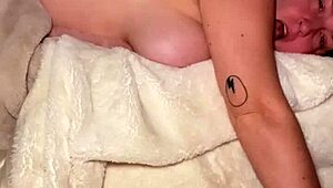 avril showers gets prone bone fucked with a hairy pussy creampie.