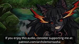 I submit to the Hellhound girl's domination in this intense R-18 ASMR.