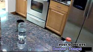 Aria Nicole moans intensely during foley catheter insertion in missionary.