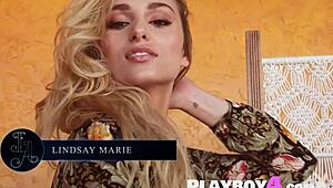 Hot Blonde Milf Lindsay Marie Poses with Thera Jane