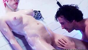 i can’t get enough of this blonde getting slammed doggystyle in the shower