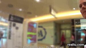 Exceptional Czech chick tempted at the mall, gets screwed hard in POV.