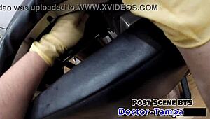 Aria Nicole moans intensely during foley catheter insertion in missionary.