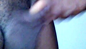 ebony amateur rides homemade cock roughly till squirting