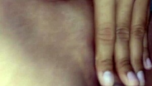 Shaved Tight Pussy Creampied by Amateur Friend's Hand