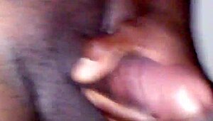 ebony amateur rides homemade cock roughly till squirting