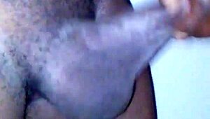 ebony amateur rides homemade cock roughly till squirting