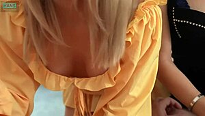 Grandpa Hans Indulges In Blowjob And Sex With Two Cute Long-Haired Blonde 18-Year-Old Sluts