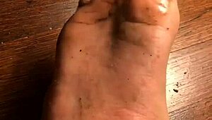 enjoying a foot licking session