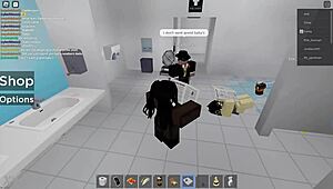 Intense fucking emotions in roblox public restroom