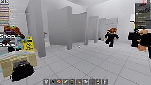 Intense fucking emotions in roblox public restroom