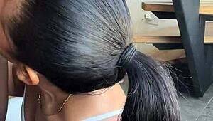 Doggystyled BBC model orally pleasured