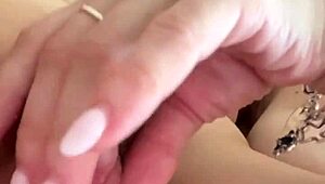 she teases my huge clit while sucking erect nipples in lesbian pussy play 😍