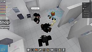 Intense fucking emotions in roblox public restroom