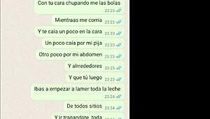 My latina girlfriend tries the cum and loves it on web chat 😍