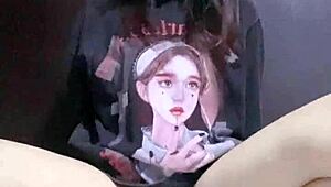 feeling the intense pleasure of solo play leading to a powerful squirt backstage