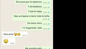 My latina girlfriend tries the cum and loves it on web chat 😍