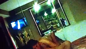 my cousin's ex-wife sucks my dick and licks my balls in the motel